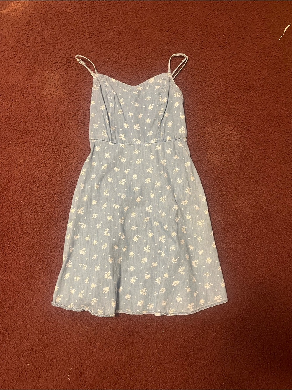 Floral denim dress